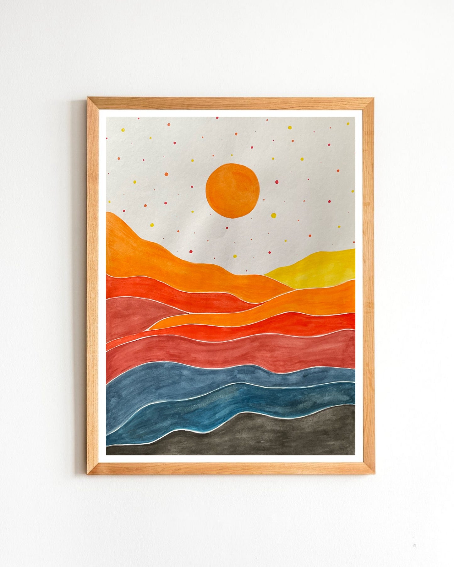 Dawn to Dusk: A Duo of Hand-Painted Wall Art