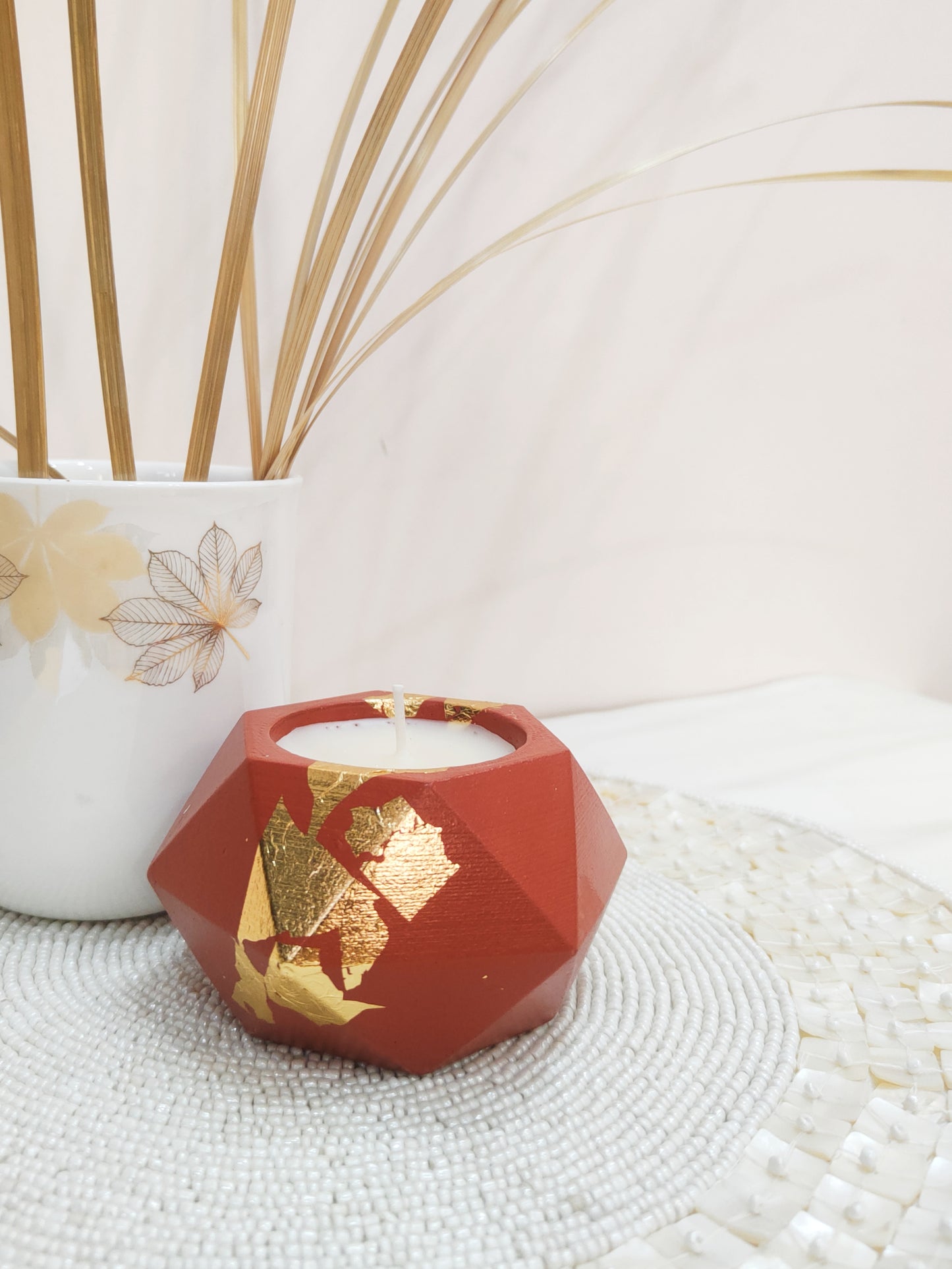 Concrete Exotica Gold Platonic Candles