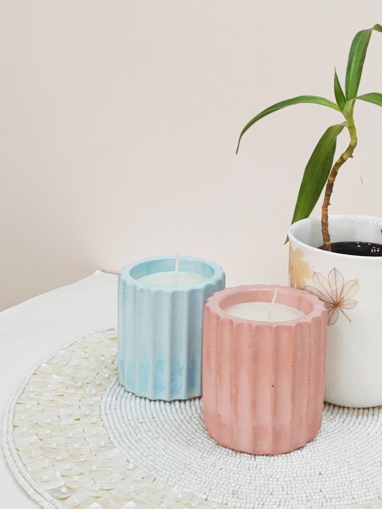 Concrete Columnal Candles