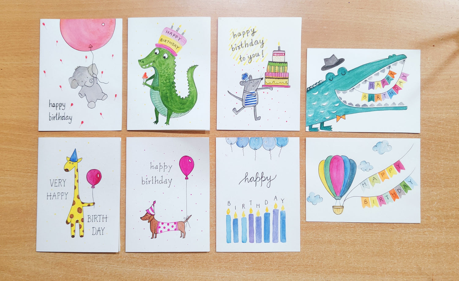 Birthday Cards- Hand-painted