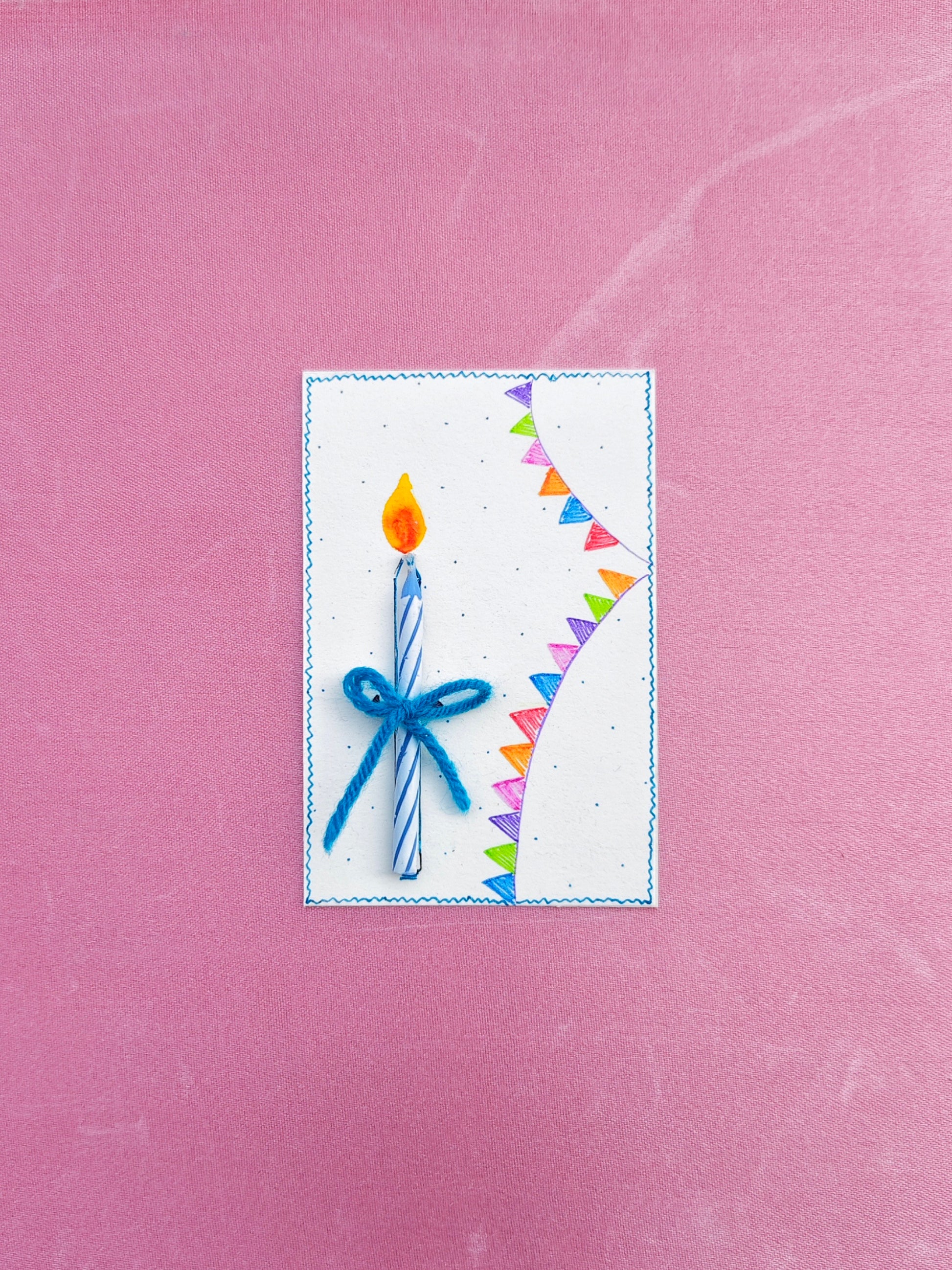 Hand made cards with candle detail