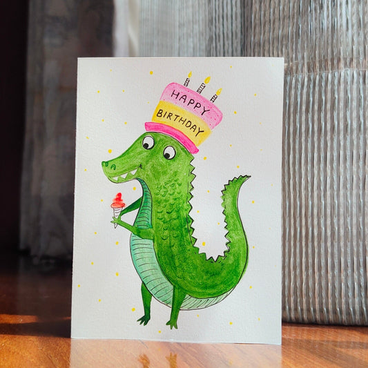 Crocodile: Happy Birthday Card