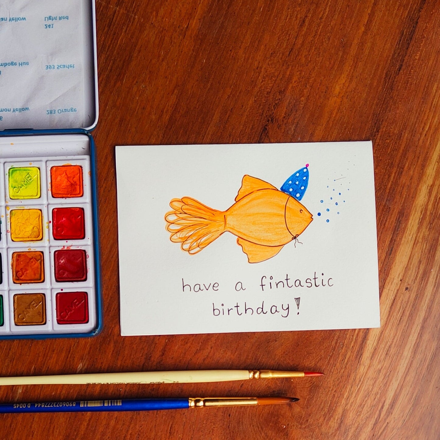 Fish: Happy Birthday Card