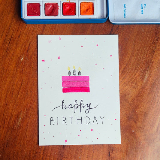 Cake: Happy Birthday Card