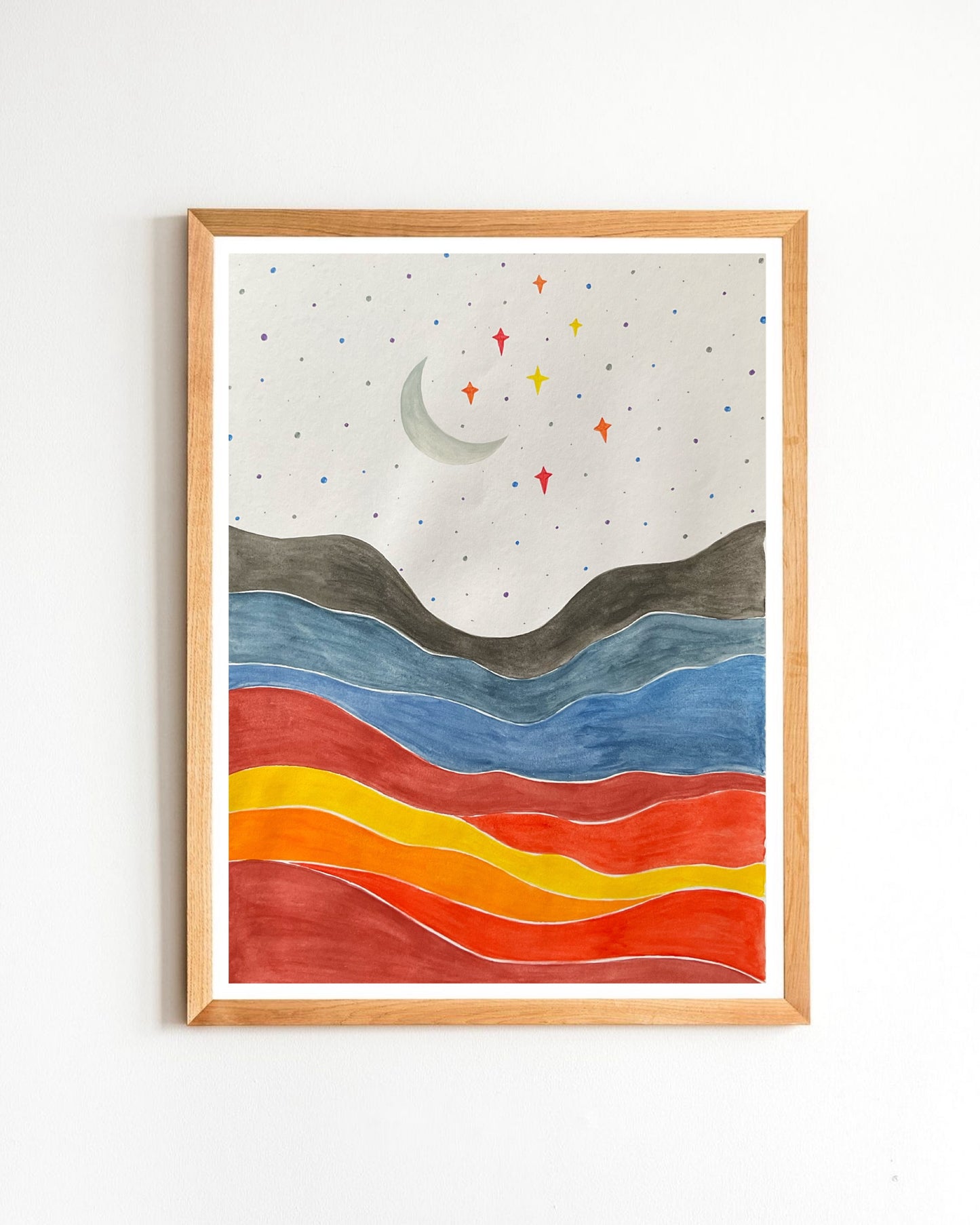 Dawn to Dusk: A Duo of Hand-Painted Wall Art