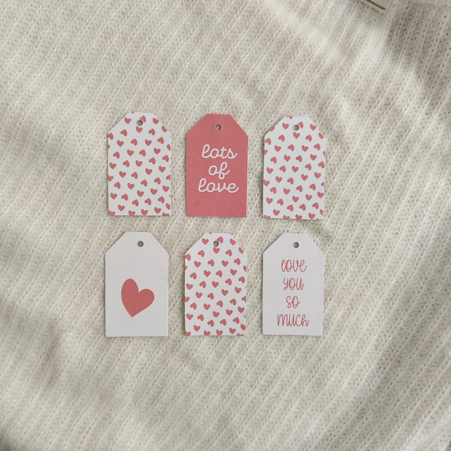 Pink Gift Tags bundle of 6