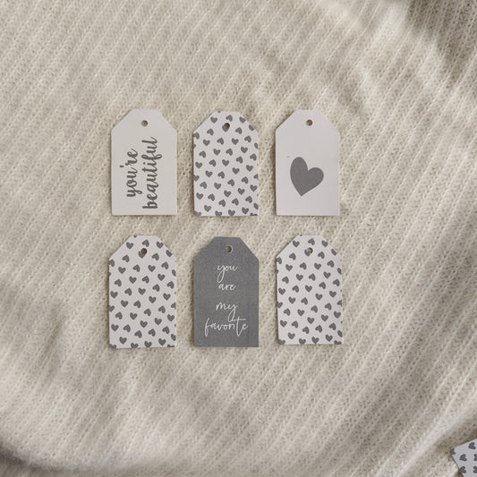 Gray Gift Tags bundle of 6