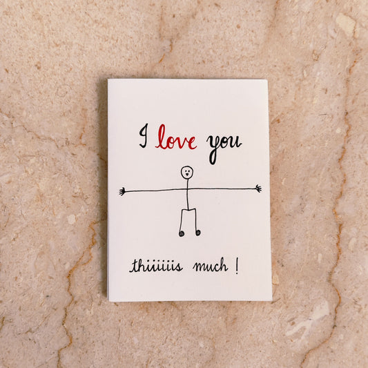 I love you this much card